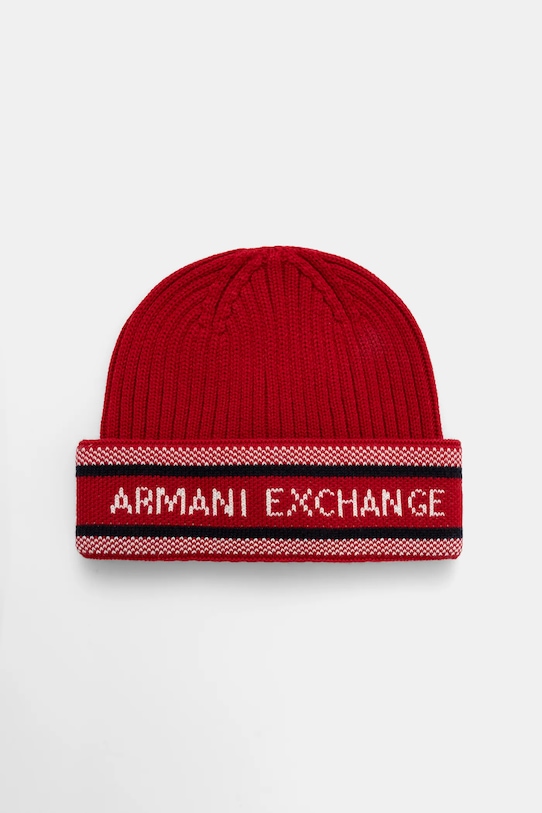 Armani Exchange pălărie din amestec de lână model fin rosu XM001551.AF13776