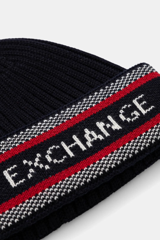Armani Exchange czapka z dodatkiem wełny XM001551.AF13776 granatowy NC25