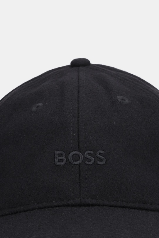 BOSS Orange czapka z daszkiem z dodatkiem wełny 50550619 czarny AW25