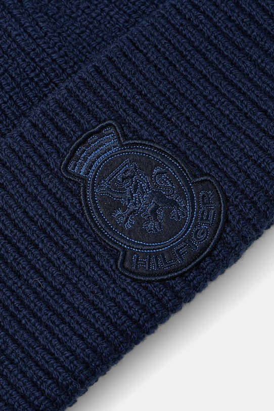 Akcesoria Tommy Hilfiger czapka wełniana AM0AM13826 granatowy