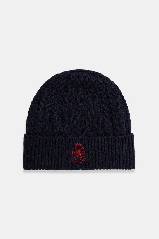 Tommy Hilfiger czapka średniej grubości granatowy AM0AM13828