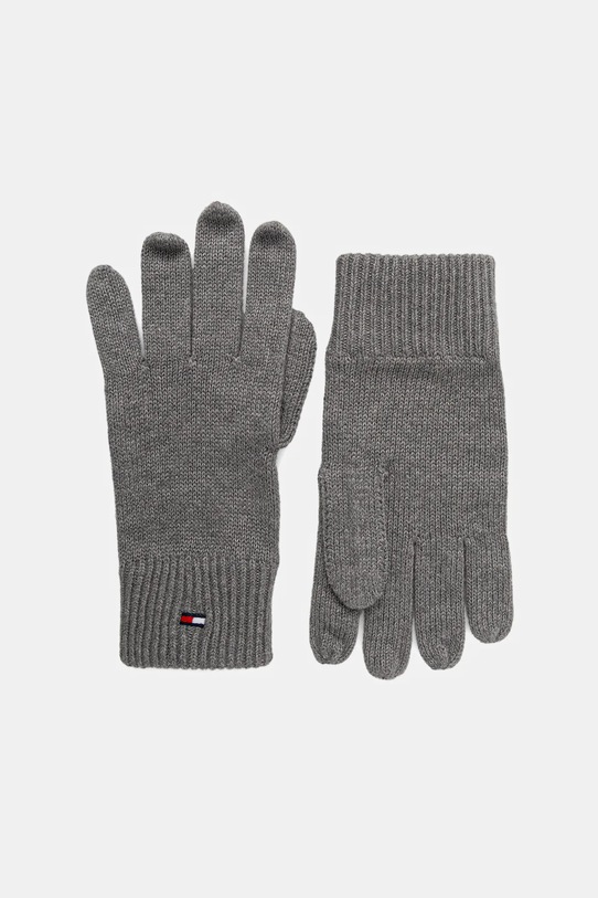 Akcesoria Tommy Hilfiger czapka i rękawiczki z domieszką kaszmiru 2-pack AM0AM13806 szary
