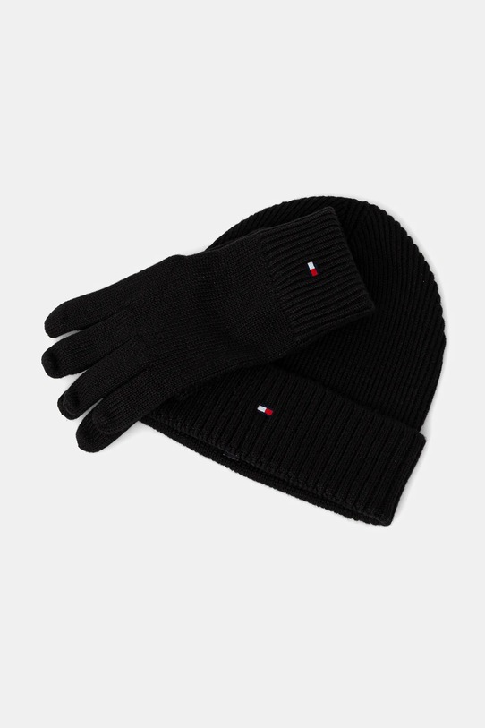 Tommy Hilfiger czapka i rękawiczki z domieszką kaszmiru 2-pack AM0AM13806