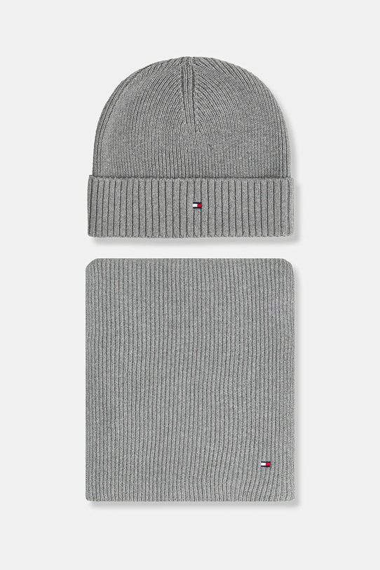 Tommy Hilfiger komplet z domieszką kaszmiru z domieszką wełny szary AM0AM13807