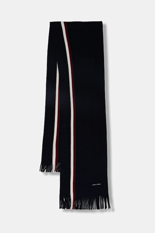 Akcesoria Tommy Hilfiger czapka i szalik z dodatkiem wełny AM0AM13809 granatowy