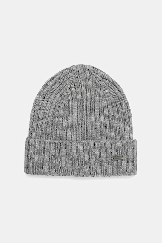 Geox czapka wełniana YVAN wełna szary M5660F.T3310