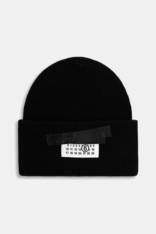 MM6 Maison Margiela czapka z wełną wełna czarny SH2TB0003.M13168.900S