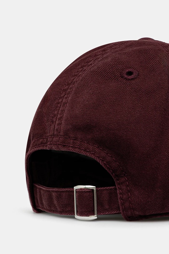 Akcesoria MM6 Maison Margiela czapka z daszkiem bawełniana SH2TC0004.M35190.227 bordowy