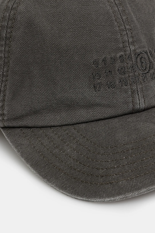 MM6 Maison Margiela șapcă de baseball din bumbac SH0TC0005.M35346.860 gri AW25