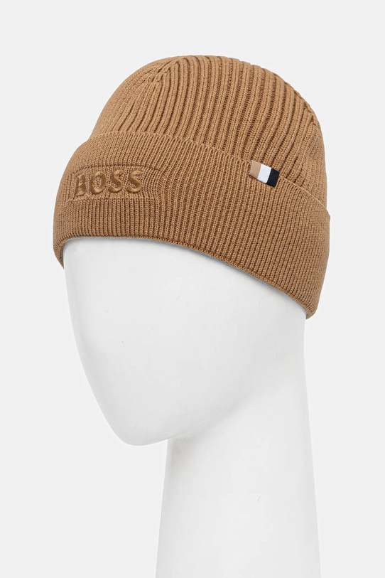 Шапка BOSS 50522427 бежевый AW25