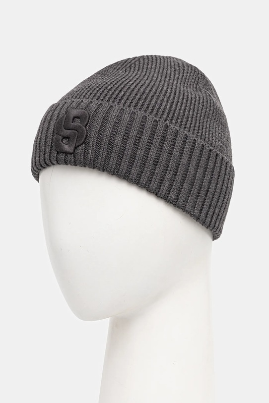 Шапка з вовною BOSS 50522444 сірий AW25