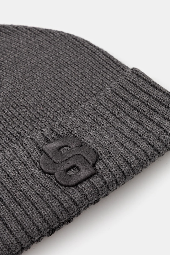 Аксесуари Шапка з вовною BOSS 50522444 сірий