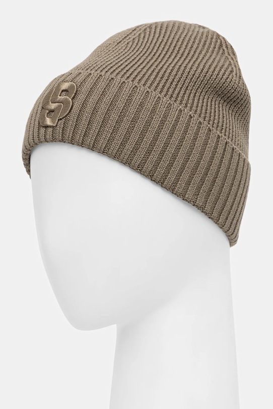 Шапка с вълна BOSS Edo_Hat 50522444 зелен AW25