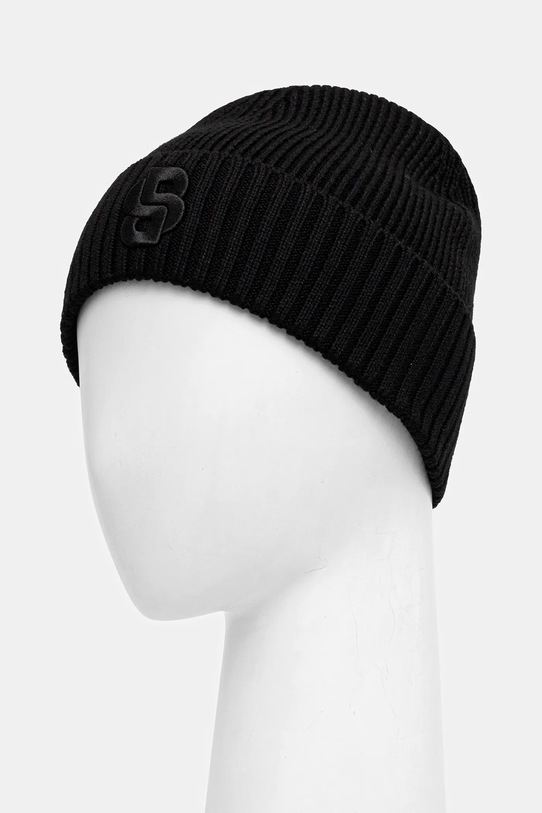 BOSS czapka z wełną 50522444 czarny AW25