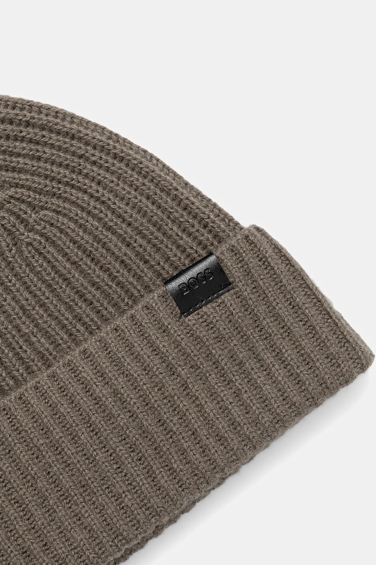 BOSS czapka wełniana 50549785 zielony AW25