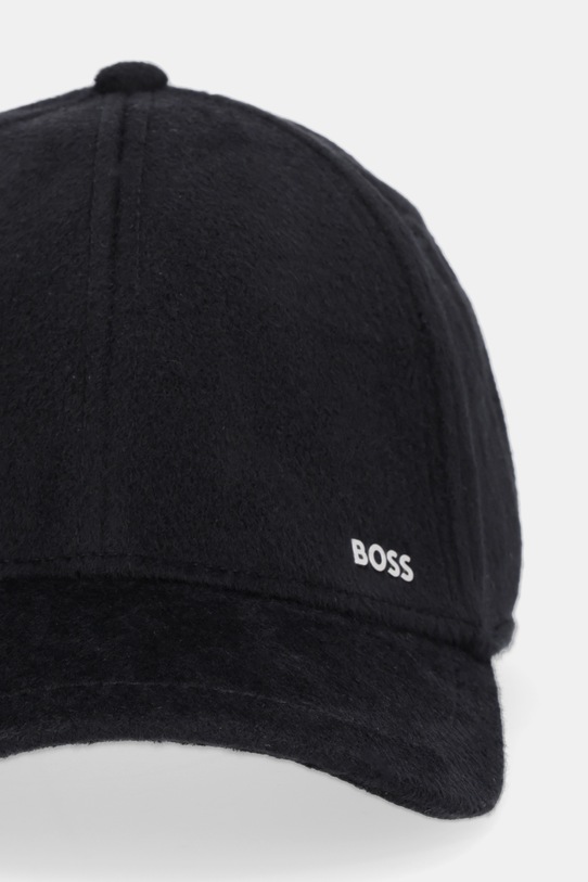 BOSS șapcă de baseball din amestec de lână 50550616 negru AW25