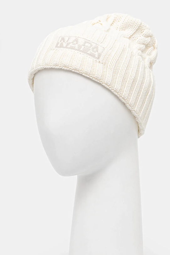 Шапка с вълна Napapijri F-Tires NP0A88YXN1J1 бежов AW25