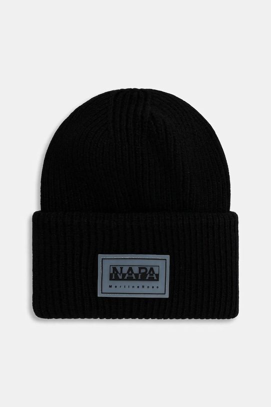 Шерстяная шапка Napapijri x Martine Rose гладкий чёрный NP0A4FQ89411