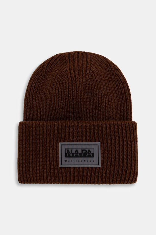 Детская хлопковая шапочка Napapijri x Martine Rose гладкий коричневый NP0A4FQ8WT11
