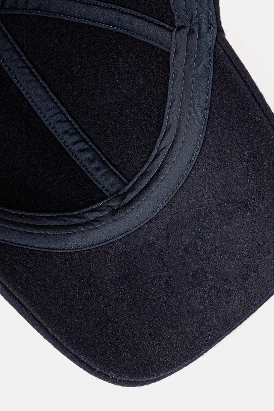 Trussardi czapka z daszkiem z wełną granatowy E001C000007N