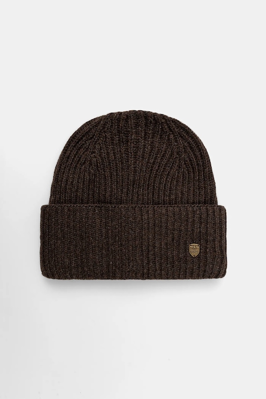 Aeronautica Militare pălărie din amestec de lână uni maro CU0056DL00491