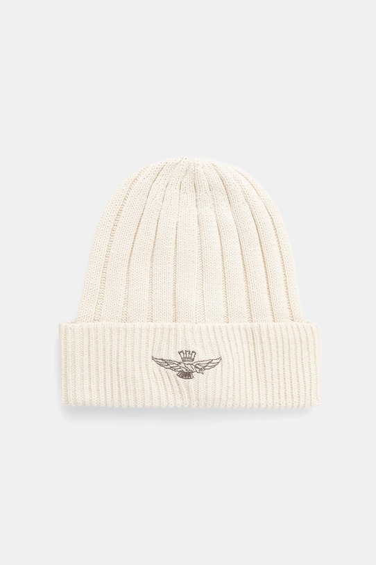 Aeronautica Militare czapka bawełniana aplikacja beżowy CU0063UL00485