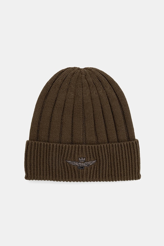 Памучна шапка Aeronautica Militare памук зелен CU0063UL00485