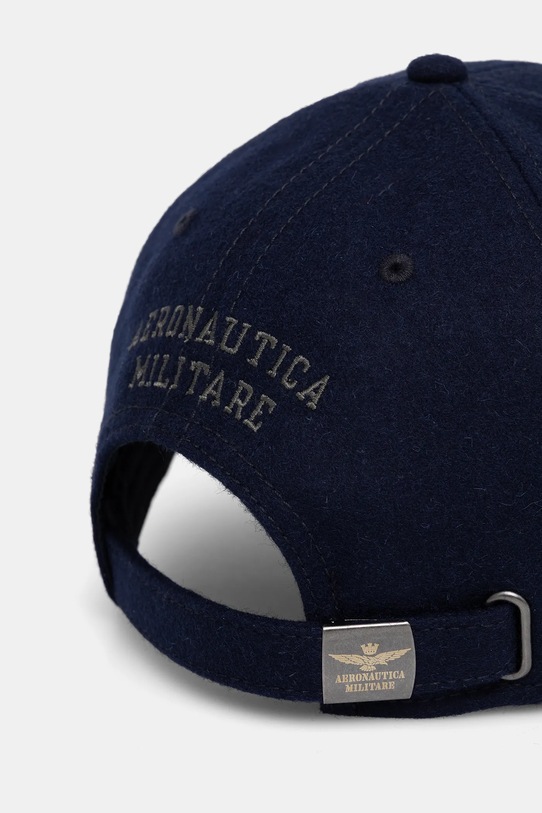 Akcesoria Aeronautica Militare czapka z daszkiem z wełną HA1085UCT02333 granatowy