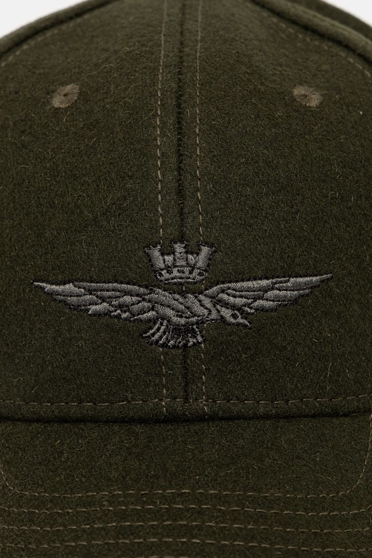 Aeronautica Militare czapka z daszkiem z wełną HA1085UCT02333 zielony AW25