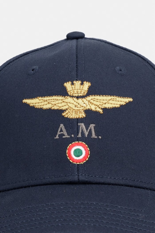 Aeronautica Militare czapka z daszkiem bawełniana HA1100UCT02848 granatowy SS26