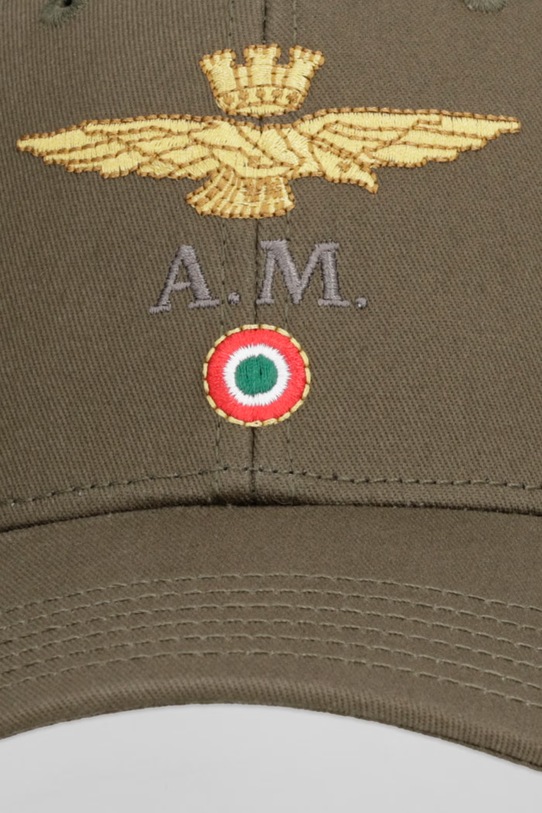 Aeronautica Militare czapka z daszkiem bawełniana HA1100UCT02848 zielony SS26