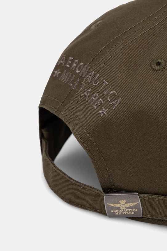 Akcesoria Aeronautica Militare czapka z daszkiem bawełniana HA1100UCT02848 zielony