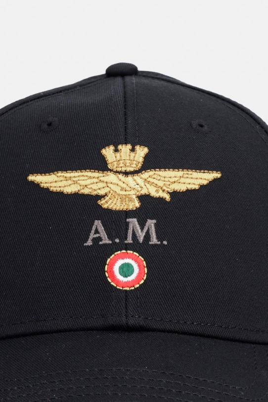 Aeronautica Militare czapka z daszkiem bawełniana HA1100UCT02848 czarny SS26