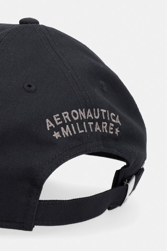 Akcesoria Aeronautica Militare czapka z daszkiem bawełniana HA1100UCT02848 czarny