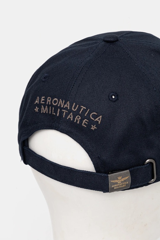 Akcesoria Aeronautica Militare czapka z daszkiem bawełniana HA1122UCT02848 granatowy