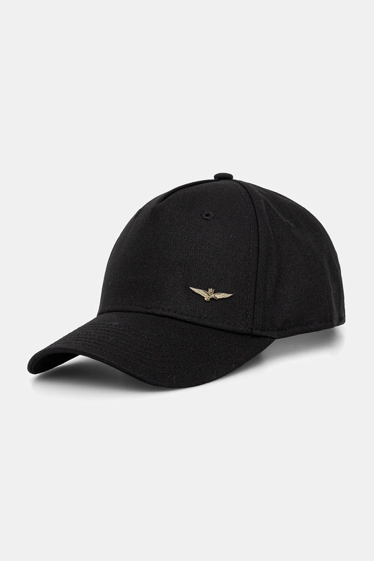 Aeronautica Militare czapka z daszkiem bawełniana bawełna czarny HA1122UCT02848
