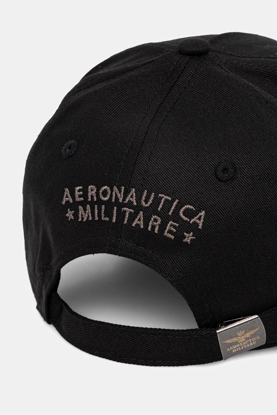 Akcesoria Aeronautica Militare czapka z daszkiem bawełniana HA1122UCT02848 czarny