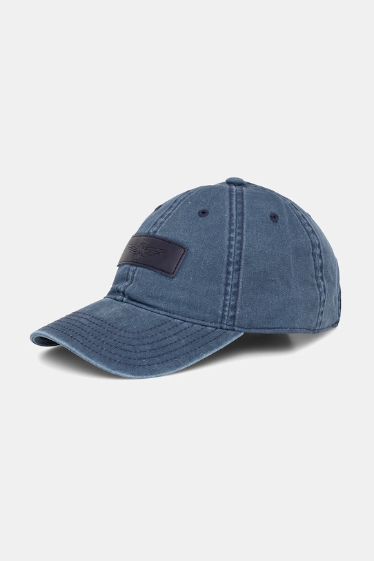 Памучна шапка с козирка Aeronautica Militare памук тъмносин HA1133UCT02476