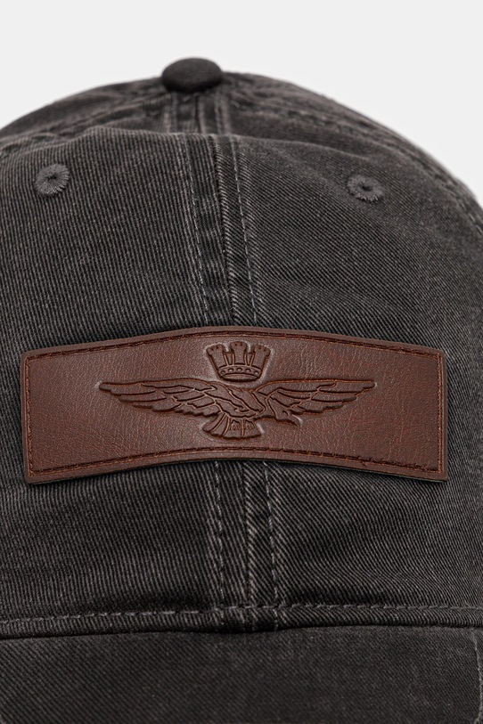 Aeronautica Militare berretto da baseball in cotone HA1133UCT02476 nero AW25