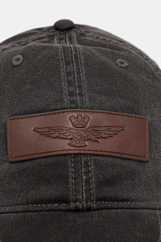 Bavlněná baseballová čepice Aeronautica Militare HA1133UCT02476 černá AW25