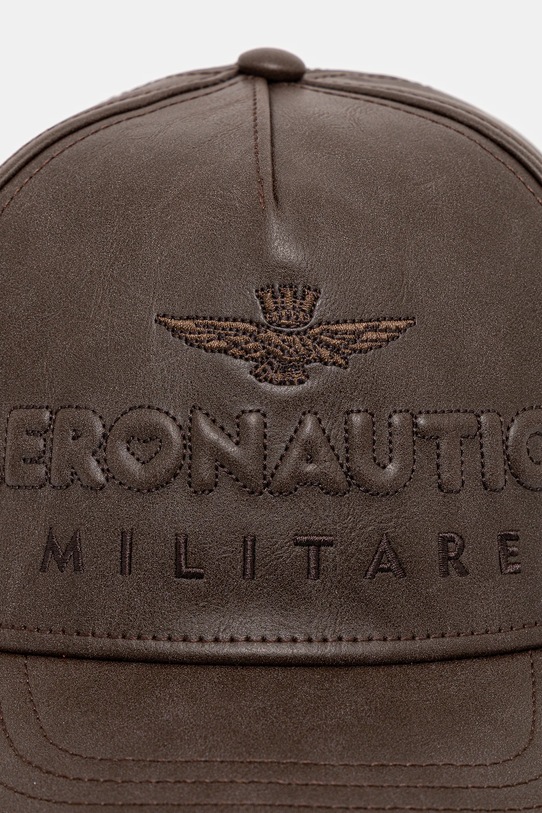 Aeronautica Militare czapka z daszkiem HA1191DCT03415 brązowy AW25