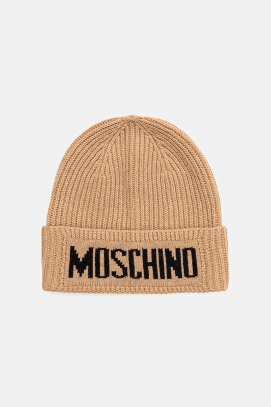 Moschino cappello in lana a maglia pesante marrone M5875.60808