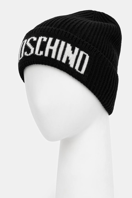 Vlnená čiapka Moschino M5875.60808 čierna AW25