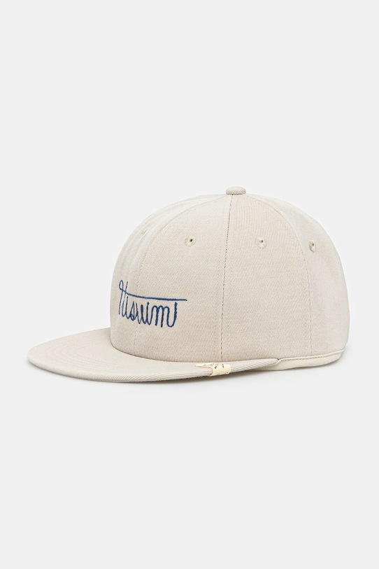 Visvim czapka z daszkiem z dodatkiem wełny excelsior ii cap z dodatkiem wełny beżowy 125103003012
