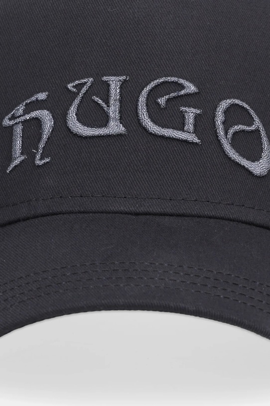Βαμβακερό καπέλο του μπέιζμπολ HUGO 50550608 μαύρο AW25