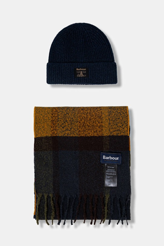 Barbour palarie si esarfa imprimeu verde MGS0095