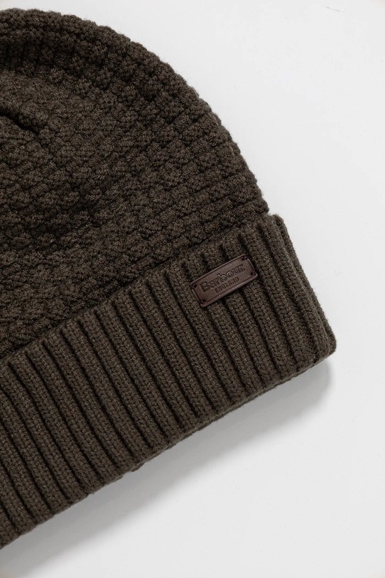 Barbour czapka i szalik zielony MGS0097