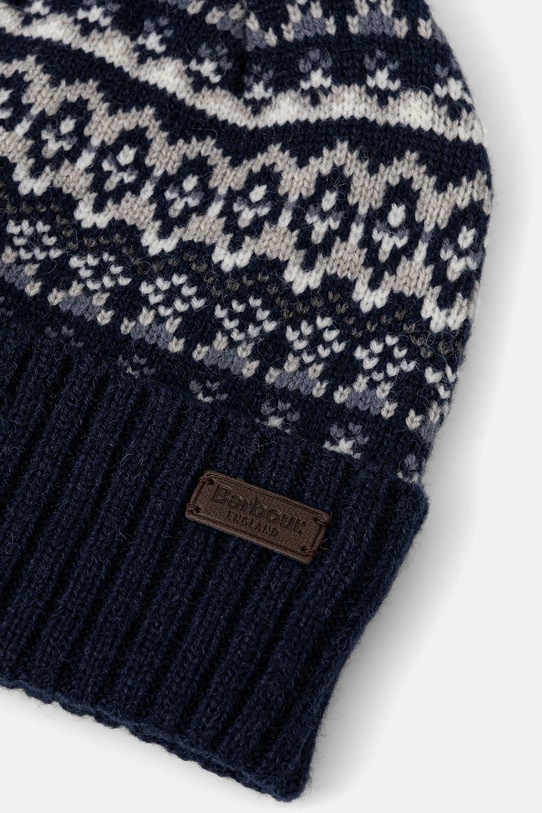 Barbour czapka z domieszką wełny MHA0907 granatowy AW25
