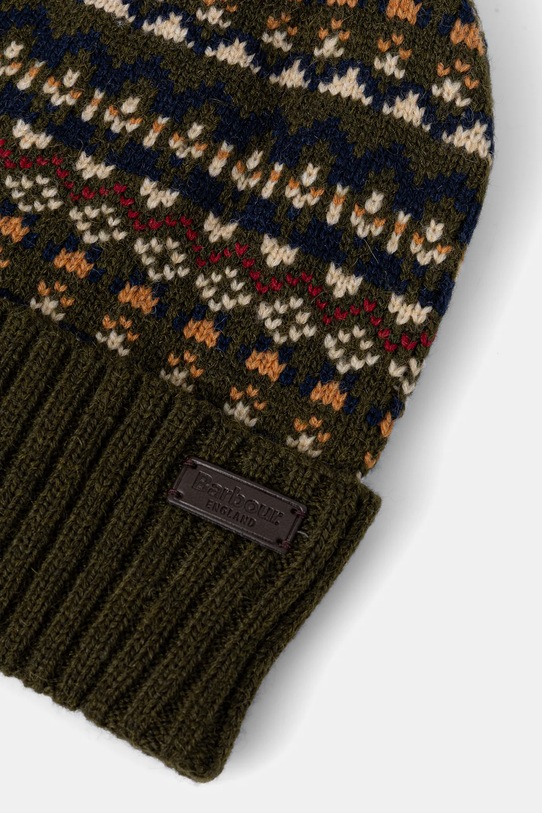 Barbour czapka z domieszką wełny MHA0907 zielony AW25
