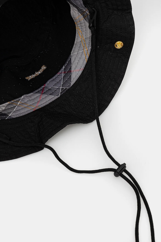 Barbour pălărie din bumbac Transport Fisherman negru MHA0908